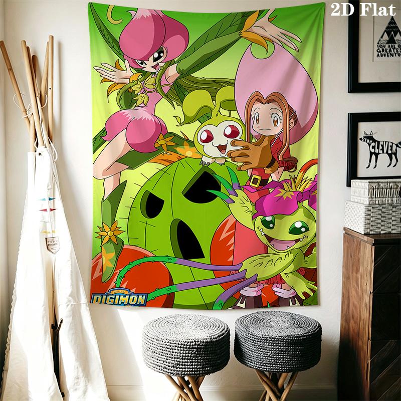Digimon Pattern Home Decor Tapestry, Wall Hanging, Decorative RV Wall Cloth.MGT0918426