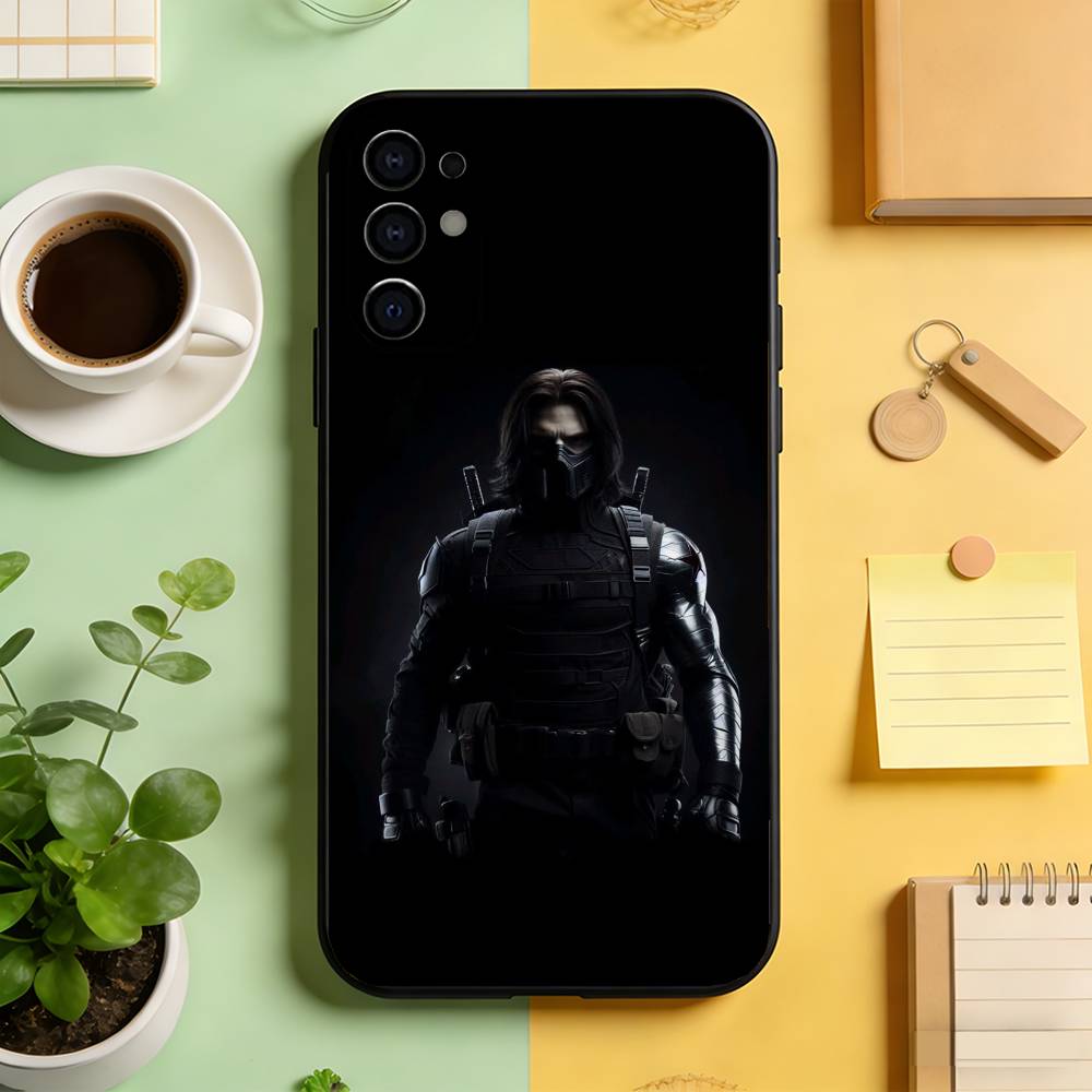

B-Bucky Barne-Winter S-Soldier Phone Case Black Silicone Soft For Samsung S25,S24,S21,S22,S23,S30,Ultra,S20,Plus,Fe,Lite Samsung S26ULTRA