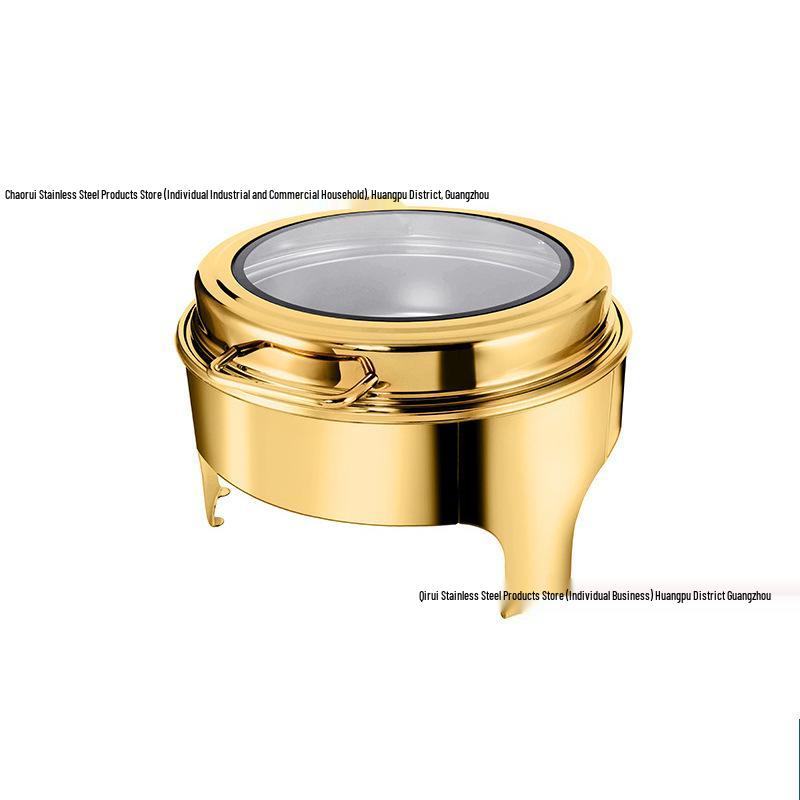 Stainless Steel Electric Buffet Stove with Hydraulic Flip Cover for Heat Preservation