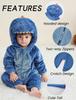 Maeau Baby Dinosaur Kigurumi Winter for Boys and Baby Commemorative Photo Size 70 Costume, Halloween, Christmas, Kids' Costume, Romper, Cosplay,