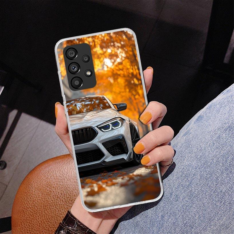 Black White Sport for B-BMW Phnoe Case for Samsung Galaxy A17 A37 A57 A16 A26 A36 A56 A15 A14 A13 A55 A54 A53 A35 A34 A33 A25 A2