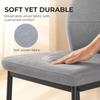 Modern Tall Chairs, Set of 2 Velvet Bar Stools with Footrest and Backrest, Kitchen & Living Room Stools, Grey