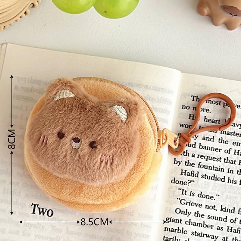 Cartoon Rabbit Bear Chicken Frog Plush Coin Purse Pouch Animal Wallet Children Zipper Coin Bag  Earphone Storage Bag
