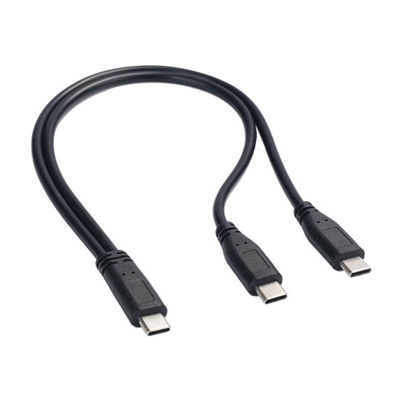 

Кабель USB Type C 30 см на два штекери Type C Швидкісний зарядний шнур для смартфонів і планшетів Живлення 1