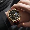 Herren Analog-Quarzuhren Minimalistische Drei-Zeiger-Uhr Lederarmband Klassische Business-Uhr für Väter Ehemänner Geschenke