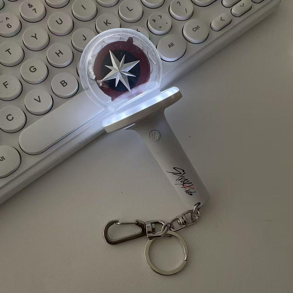 Kpop Stray Children SKZOO Official Style Keychain 1st/2nd Gen Lightstick LED Glowing Pouch Charm Fans Present Birth Date Gift: Pouch Charm