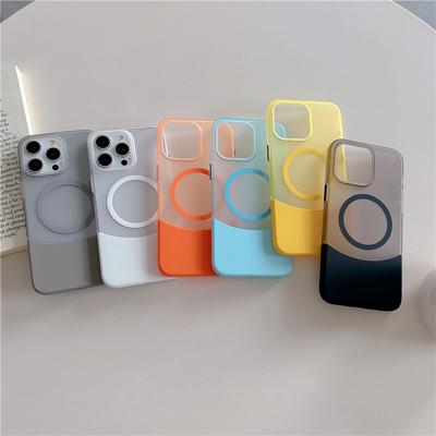 Coque magnétique transparente mate pour iPhone 15 14 13 12 11 Pro Max Plus, anti-empreintes digitales, antichoc