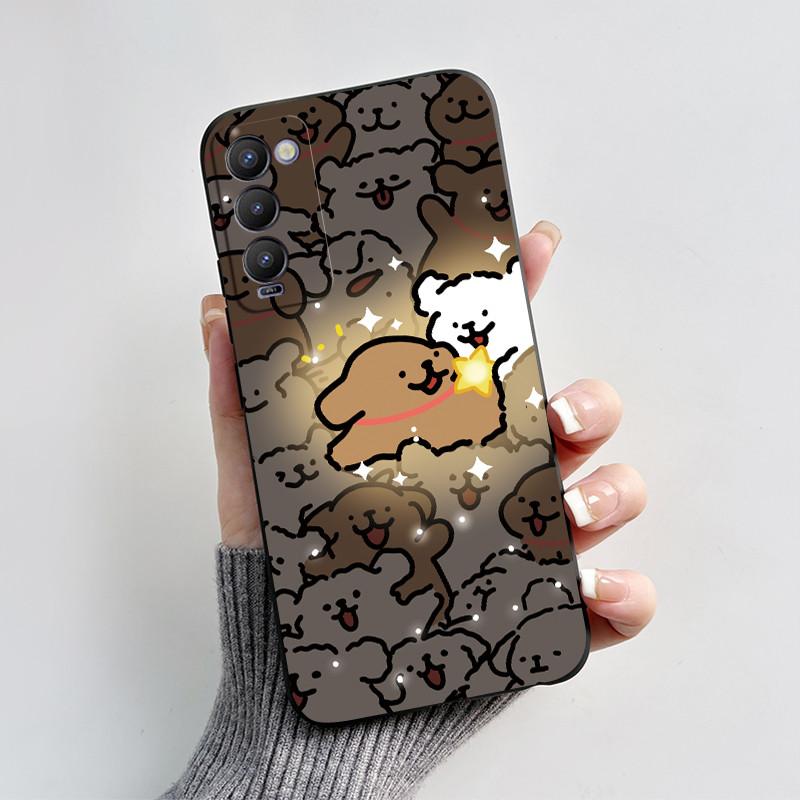 For Tecno Camon 18P Phone Case Shockproof Cover Cute Cartoon Love Heart Soft Funda For Tecno Camon 18 Premier Camon18 18i Bumper