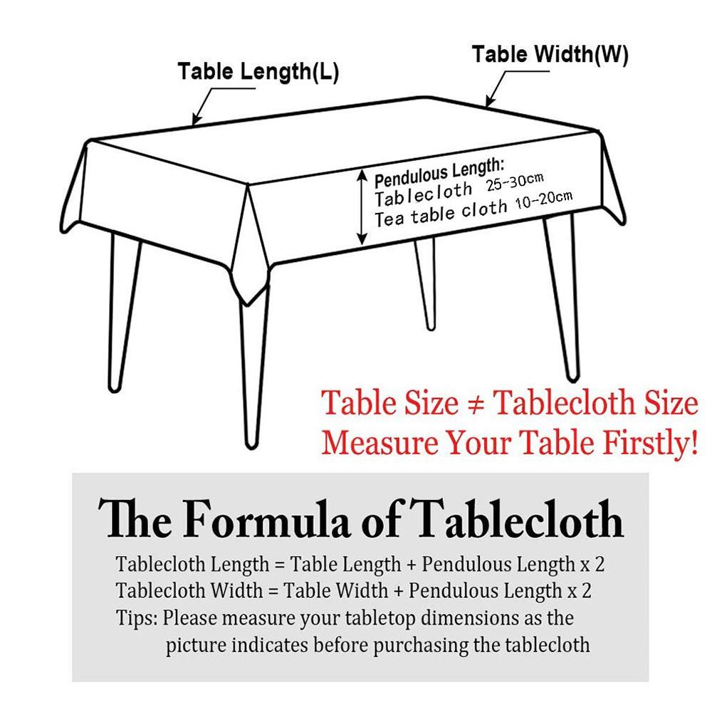 Rectangle Tablecloth Cotton Linen Square Waterproof Table Cloth Oil-Proof Table Cover For Home Kitchen Garden Restaurant Decor