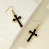 French Retro Cold Style Cross Earrings - Korean Hip Hop Trend Design for Women