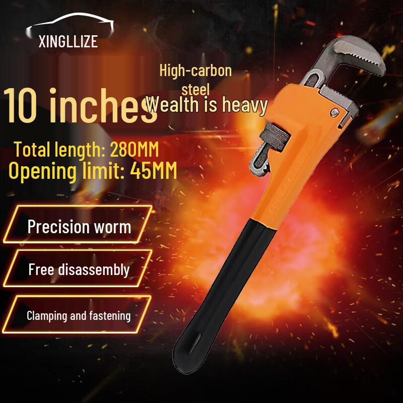 Heavy-Duty Adjustable Pipe Wrench