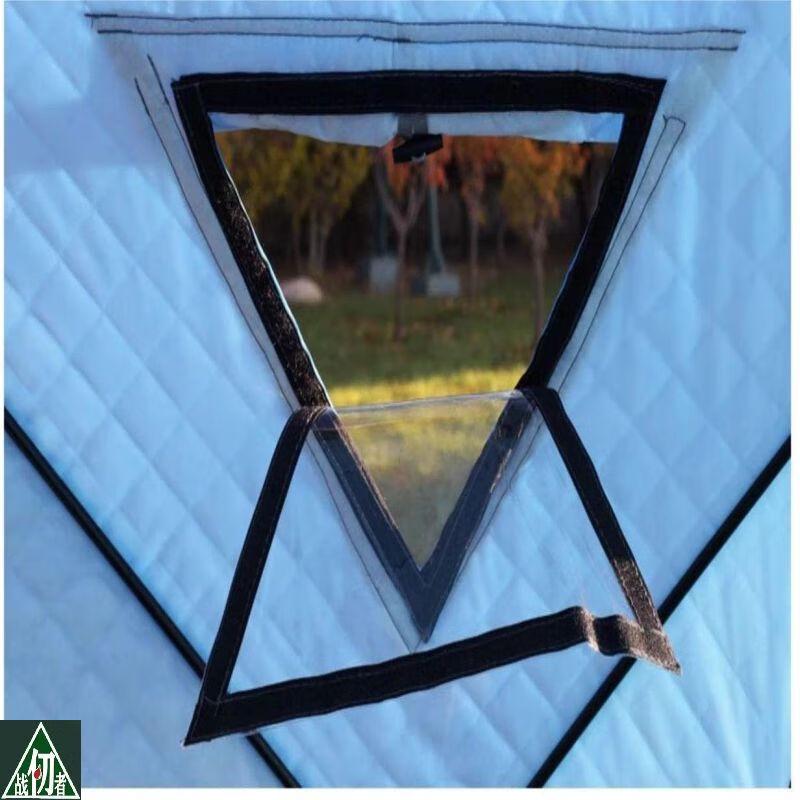 Ενισχυμένη Μονωμένη Σκηνή Ψαρέματος στον Πάγο με Θύρα Καμινάδας