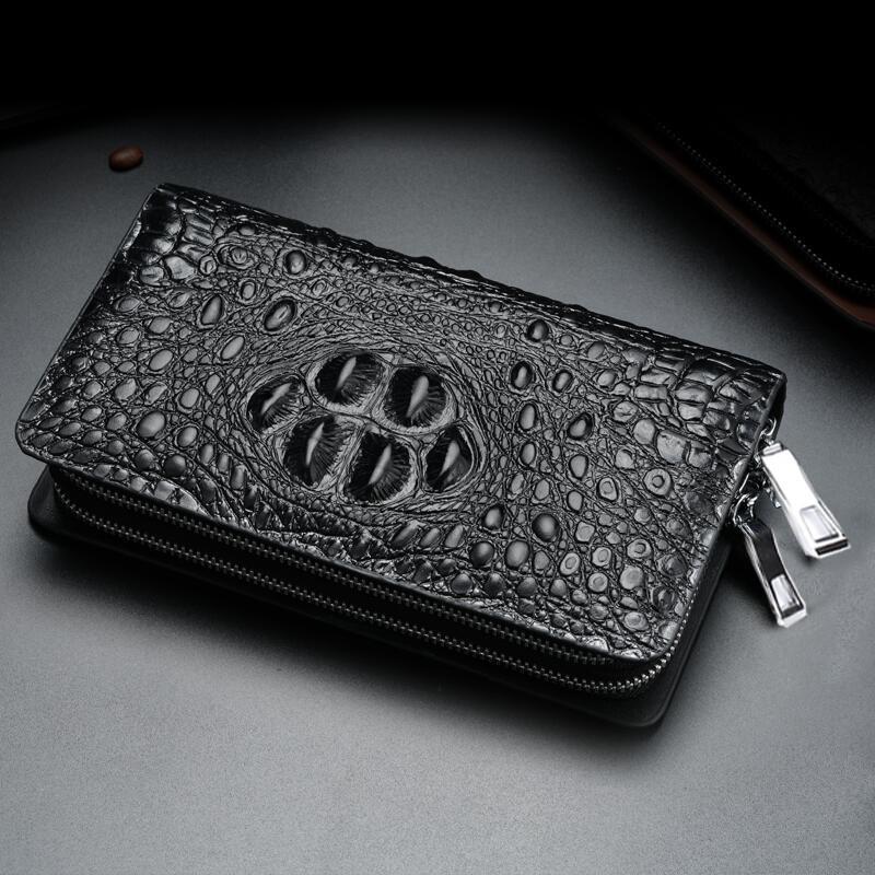 

Мужской высококачественный клатч из искусственной кожи крокодила: Вместительный кошелек и многофункциональный держатель для карт