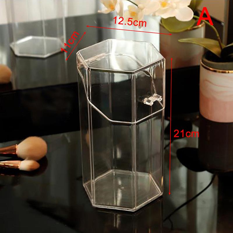 

Жемчужный прозрачный акриловый косметический органайзер, контейнер для кистей для макияжа, держатель для ящика для хранения as the picture