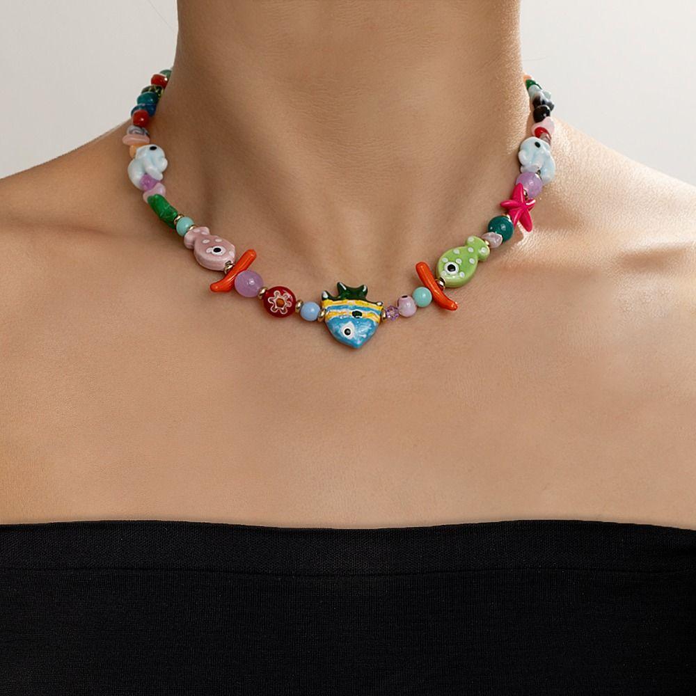 Length Adjustable Pendant Chokers Beach Wind Neck Accessories Fashion Women Necklaces  Party