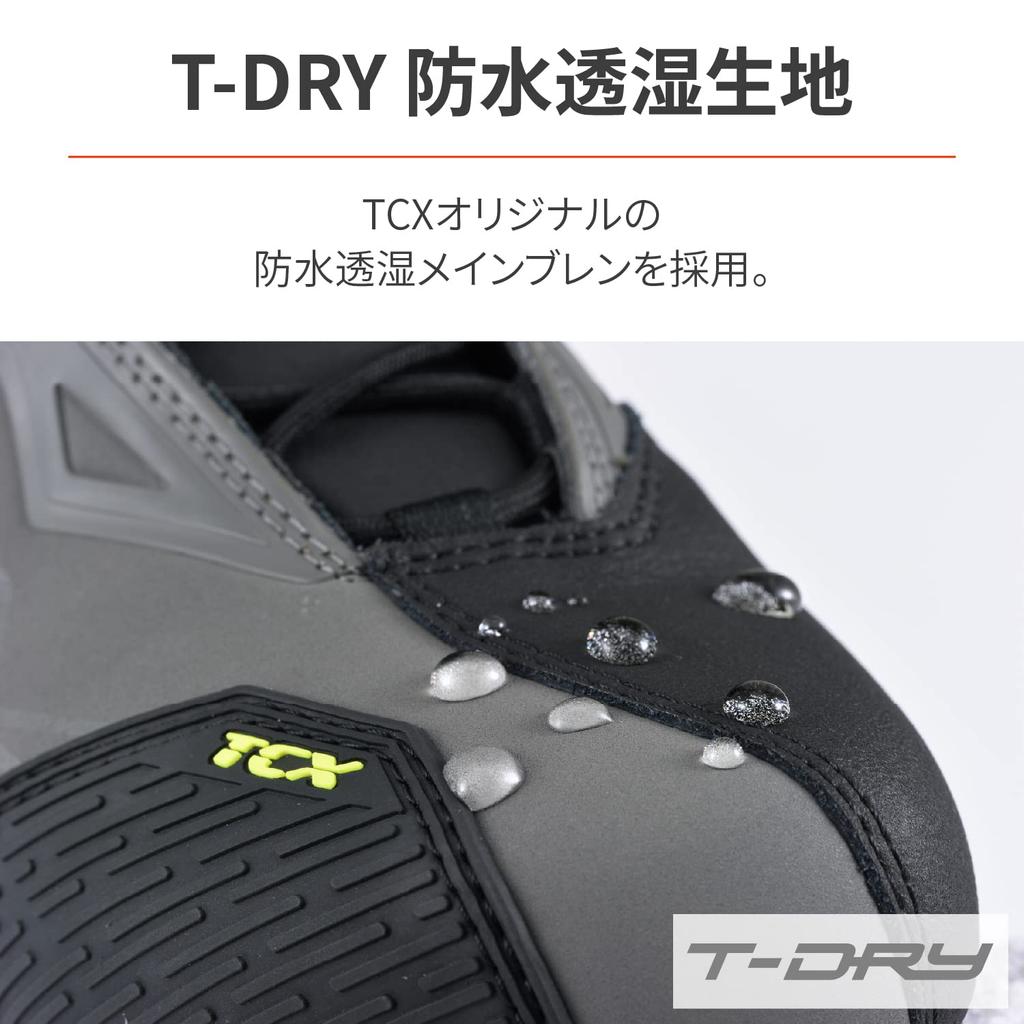 Daytona TCX Rush II Waterproof Motorcycle Riding CE Size Shoes, Certified, 9507W, Gray, 27.5cm (Product Code 17175)