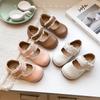 Baby Girls Mary Janes for Party Wedding Soft Toddlers Kids Leather Shoes with Lace Princess Sweet Children Flats 2025 Spring New