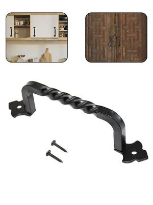Manija de puerta de granero para puertas de jardín de madera, puertas de armarios de cobertizo, manija de hierro vintage, tirador de muebles, herrajes decorativos