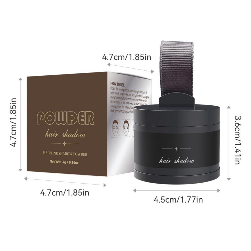 Hairline Fluffy Powder Hairline Shadow Powder Filler Forehead Refill Powder with Mirror and Powder Puff