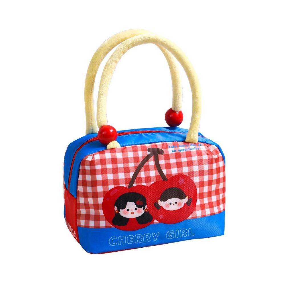 

Cartoon Print Insulated Lunch Bag Aluminum Foil Large Capacity Outdoor Picnic Bag Portable Fresh-Keeping Students Lunchbox Bag