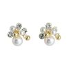 Light luxury high-end sense exquisite pearl temperament stud earrings zircon niche design sense versatile earrings fashion gentle earrings