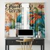 Autumn Pumpkin and Wheat Ear Pattern Printed Curtains   Bedroom and Living Room   Home Decoration   Room Decoration