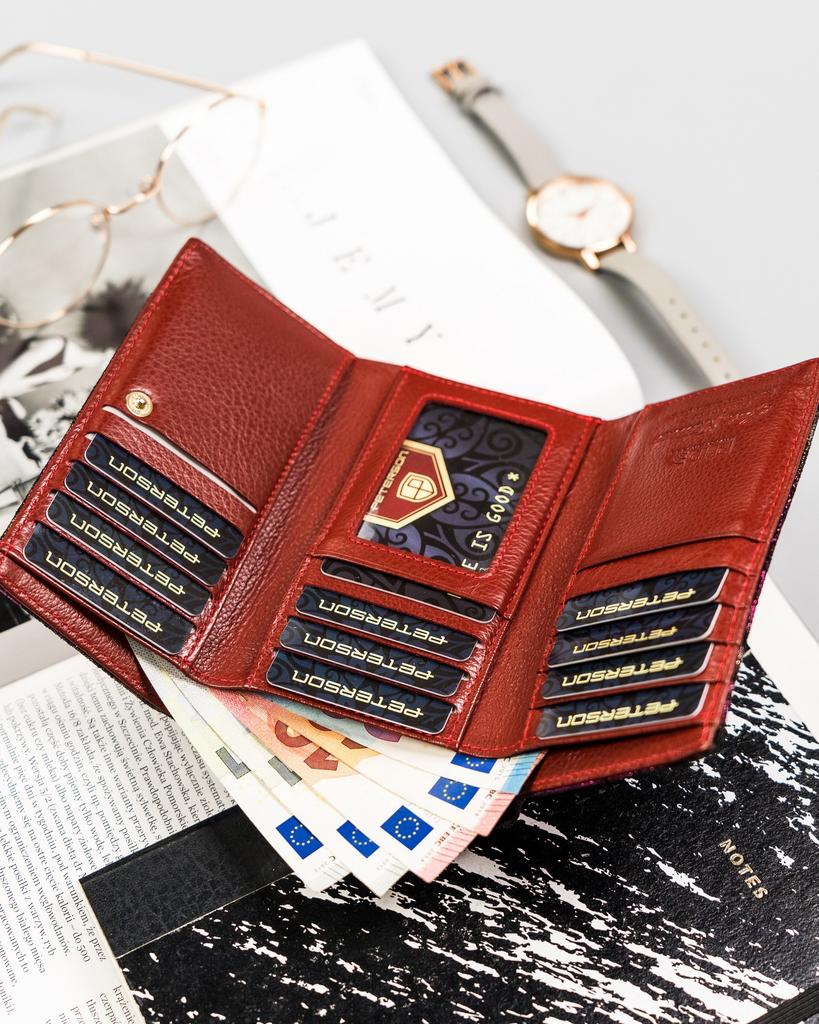 Women's Leather Wallet PTN 42108-MD PURPLE