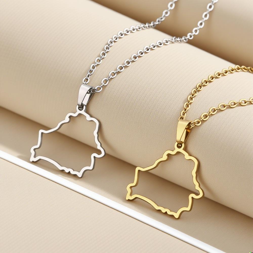 

Cross Pendant Necklace - Titanium Steel for Men & Women, Saudi Arabia Collection Steel Color