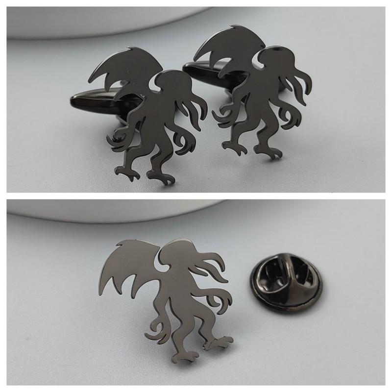New Monster Brooch Cufflinks Retro Fashion Popular Creative Versatile Clothing Accessories