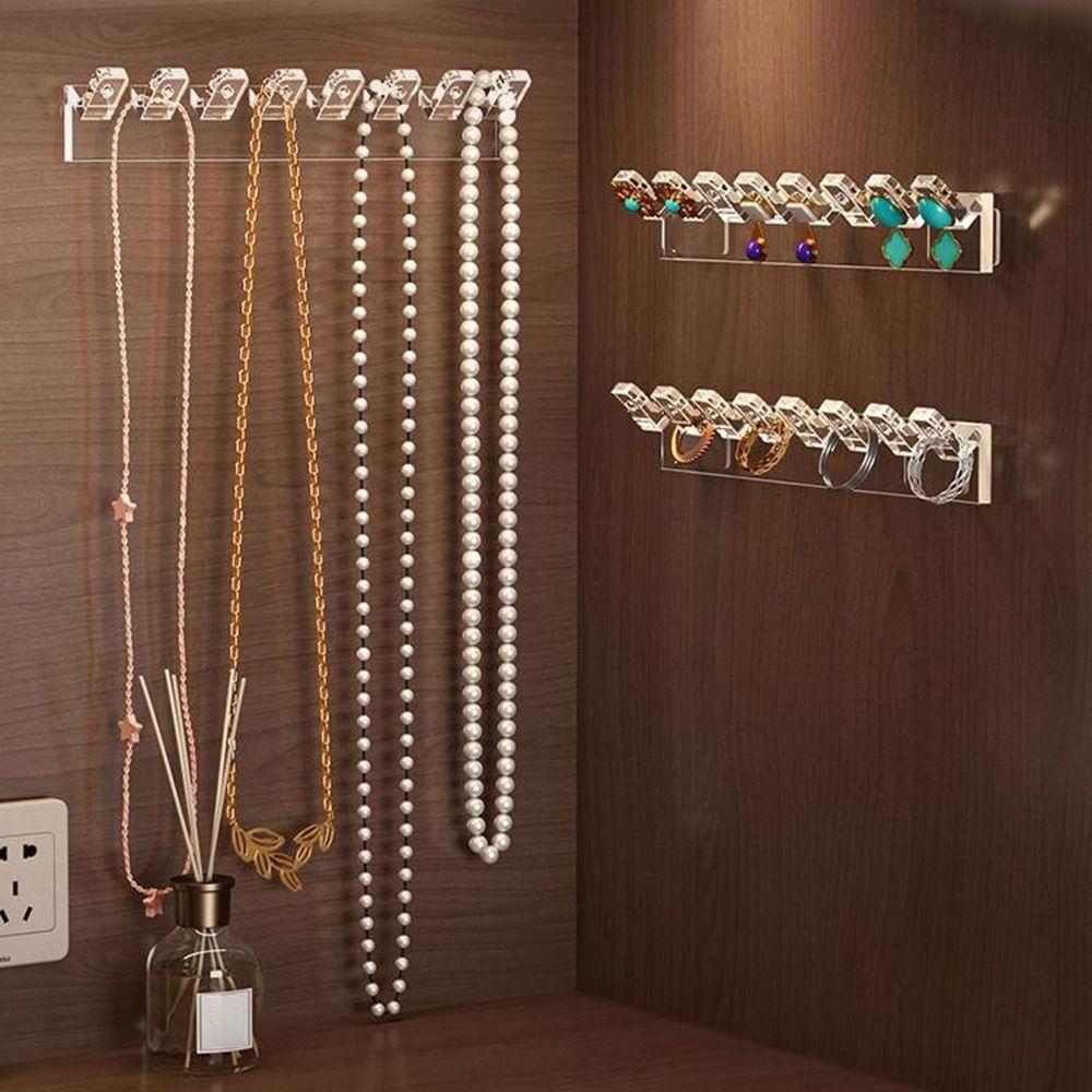 9Pcs 8 Hooks Necklace Holder Wall Mounted Jewelry Display Stand  for Bangles, Bracelets and Rings
