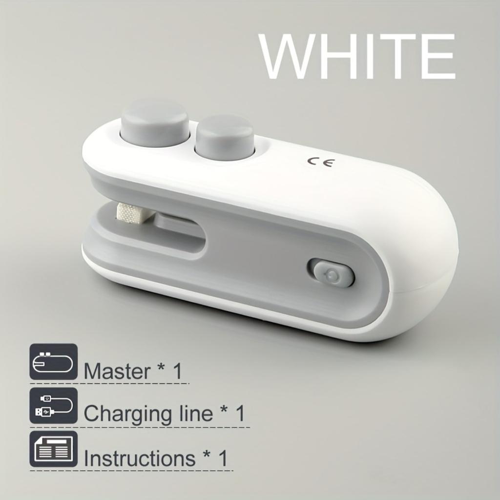 Charging Small Household Sealer, Portable Mini Sealer, Hand Press Plastic Sealer, Plastic Bag Sealer, with Built-in Magnetic Suction Function