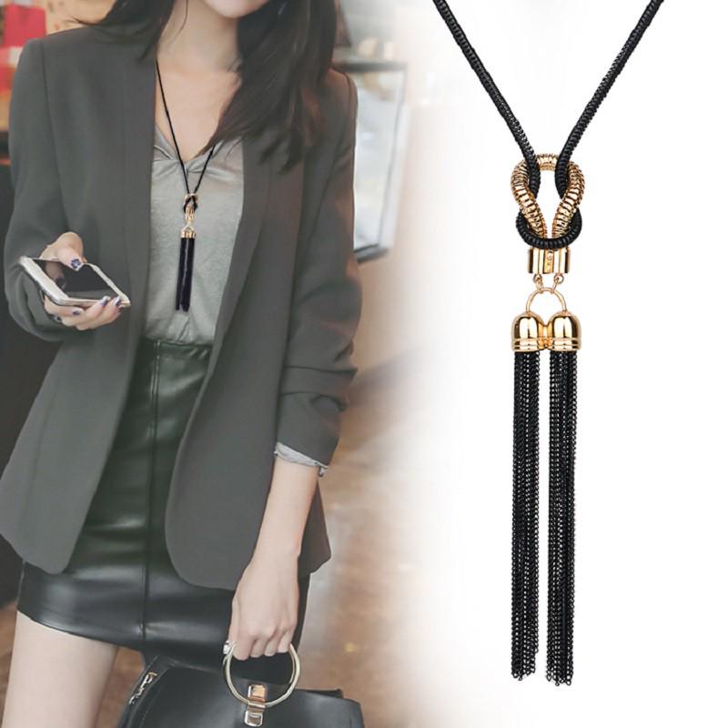 Arrival Female Pendant Necklace Tassel Long Winter Sweater Chain Necklace Women Necklaces Sales