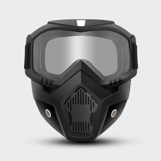 Okulary Rowerowe Zewnętrzne z Odpinaną Osłoną Twarzy Ochrona UV Wiatroszczelne Lekkie Męskie Damskie Okulary Sportowe do Narciarstwa Snowboardu Motocykla Roweru