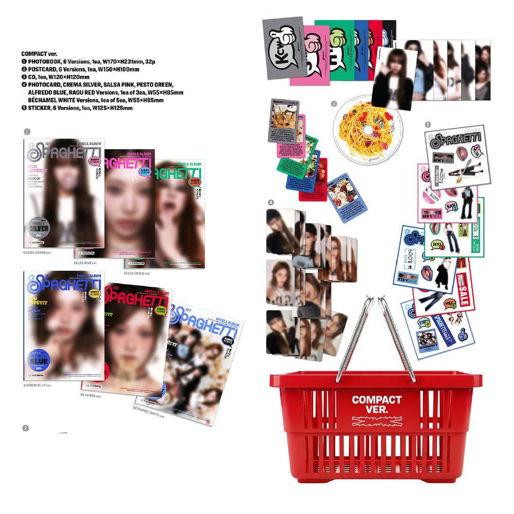 LE SSERAFIM 1st Single Album SPAGHETTI Compact ver.