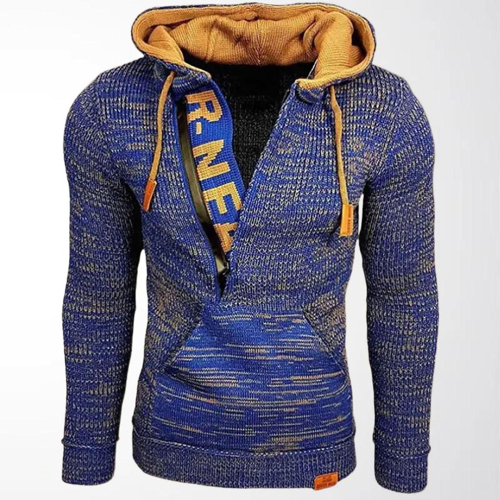 Men's Autumn/Winter Hooded Knit Sweater Pullover