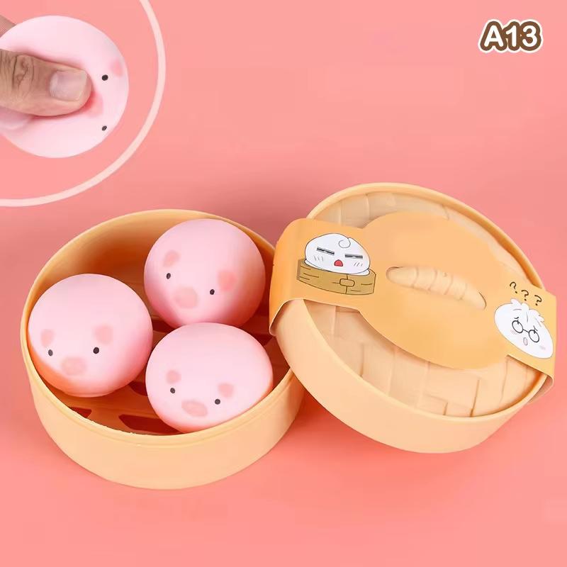 Giant Dumpling Squeeze Toys Anxiety Relief Fidget Toy Simulation Food Steamed Stuffed Bun Soft Squeeze Decompression Dough Toy