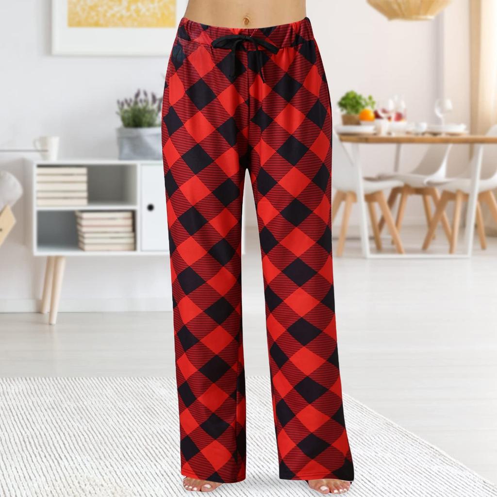 Fashion Women's Printed Casual Loose Comfortable Straight Leg Pants