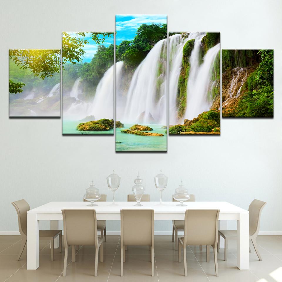 5pcs Seascape Wall Pictures Beach Sea Ocean Canvas Painting Wall Art Landscape Posters Prints for Living Room Decor No Frame
