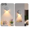 Motion Sensor Night Light Dimmable 3 Light Modes Auto On/Off Rechargeable Simple Installation Wireless Magnetic Wall Light