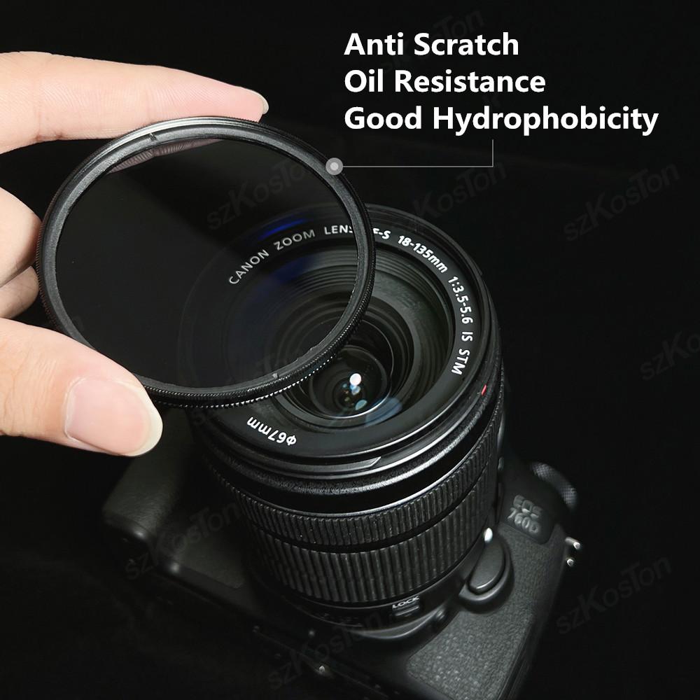 37-86mm UV Filter Lens MC Ultra Slim Optics with Multi Coated Protection 37mm 40mm 43mm 46mm 49mm 52mm 58mm 62mm 67mm 77mm 82mm 6