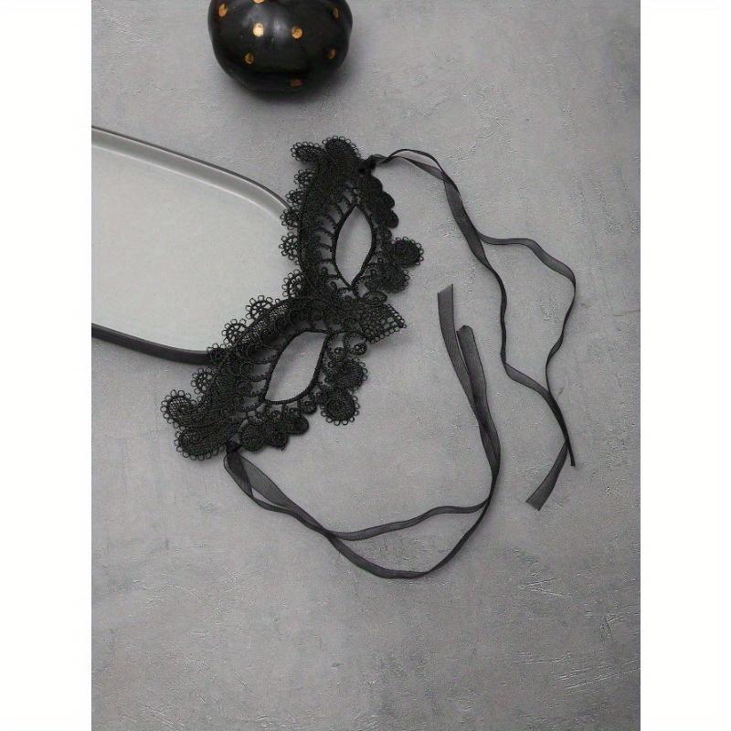 Black Lace Hollow Half Face Masquerade, Suitable For Women's Embroidery, Suitable For Party And Halloween Role Playing