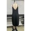 Women's Solid Color Low-cut V-neck Loose Laxy Style Sling Dress, Slimming Spring Summer Casual Dress for Foreign Trade