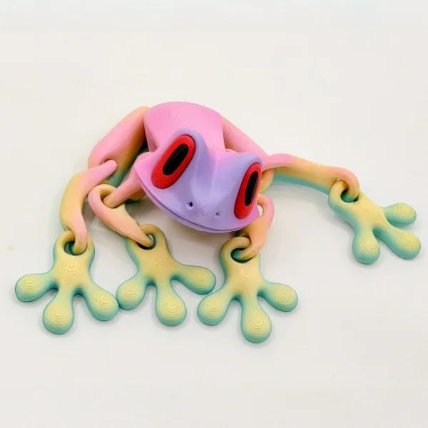 3D Printing Creative plus Humorous Lifelike 3D Frog Variable Style Refrigerator Magnets Playthings Action Children Movable Joint Fidget Playthings