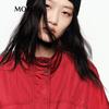 MO&Co. Women's Minimalist Water-Resistant Stand-Collar Jacket