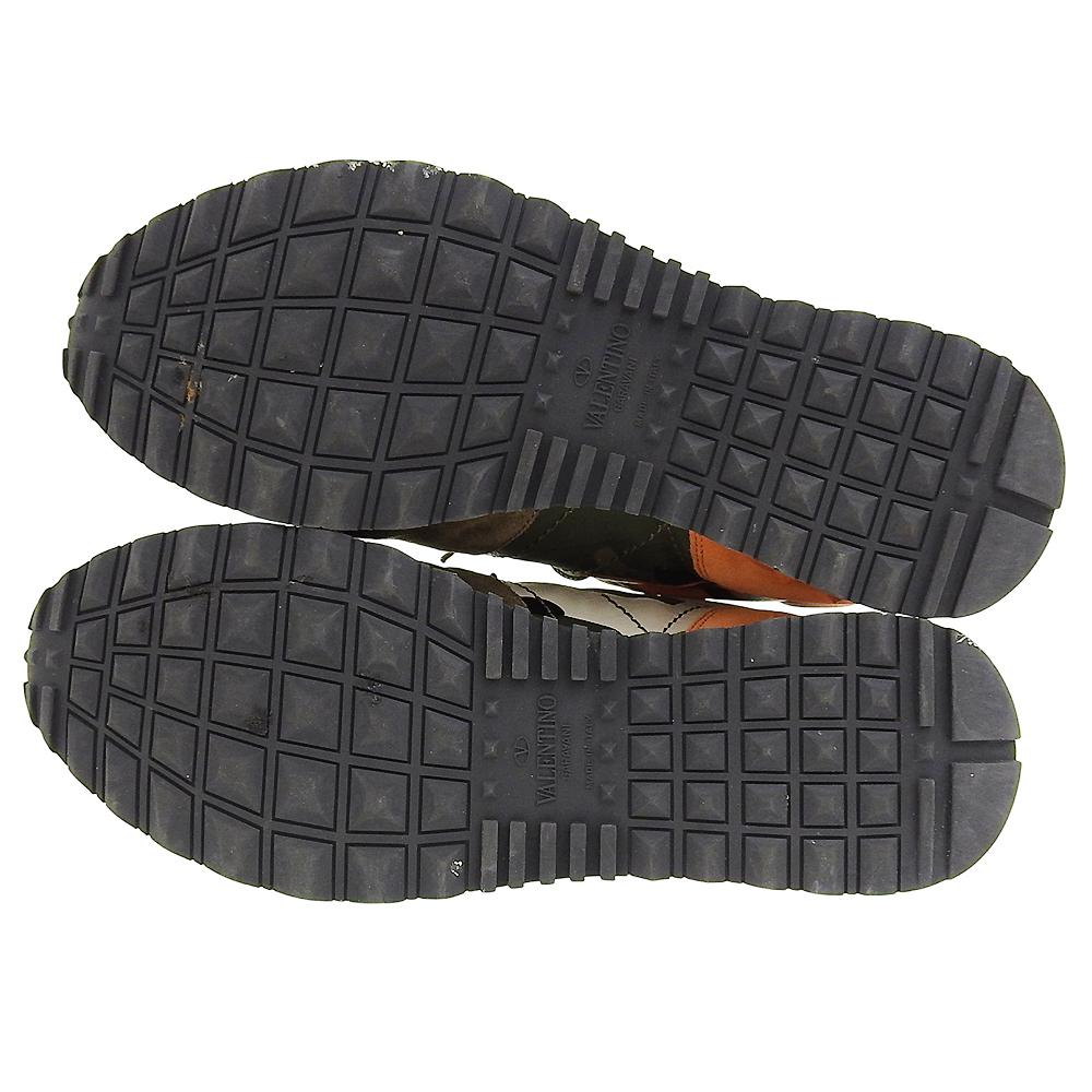 Valentino Garavani Men's Suede Camouflage Sneakers, Orange and Multicolor, Size 40, FN723Y2 Shoes 40 Orange / multicolorUsed