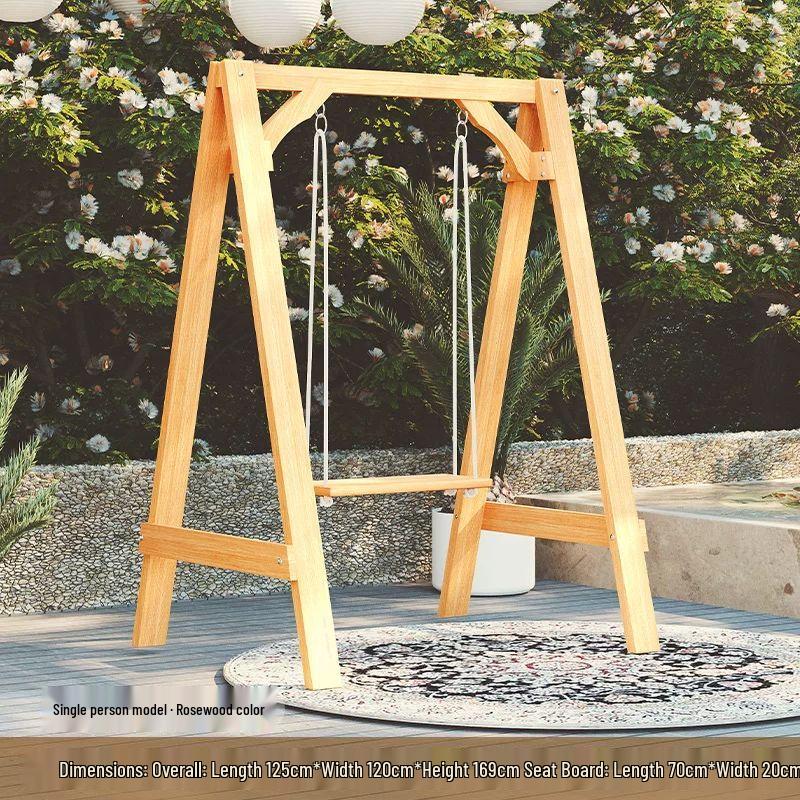 Outdoor Solid Wood Garden Swing Chair