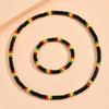 Fashion Versatile Elegant Necklace Bracelet Set, Bohemian Colorful Wooden Bead Chain Choker