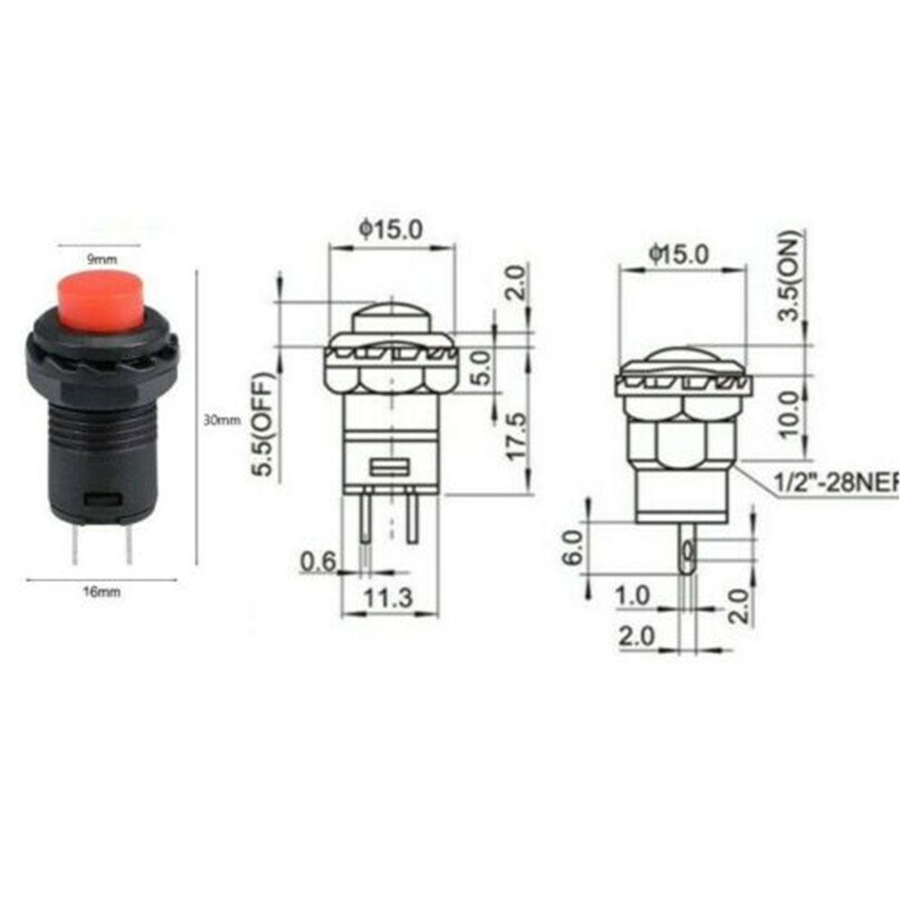 Push Button Button Switch Self-locking Switch 12v-250v