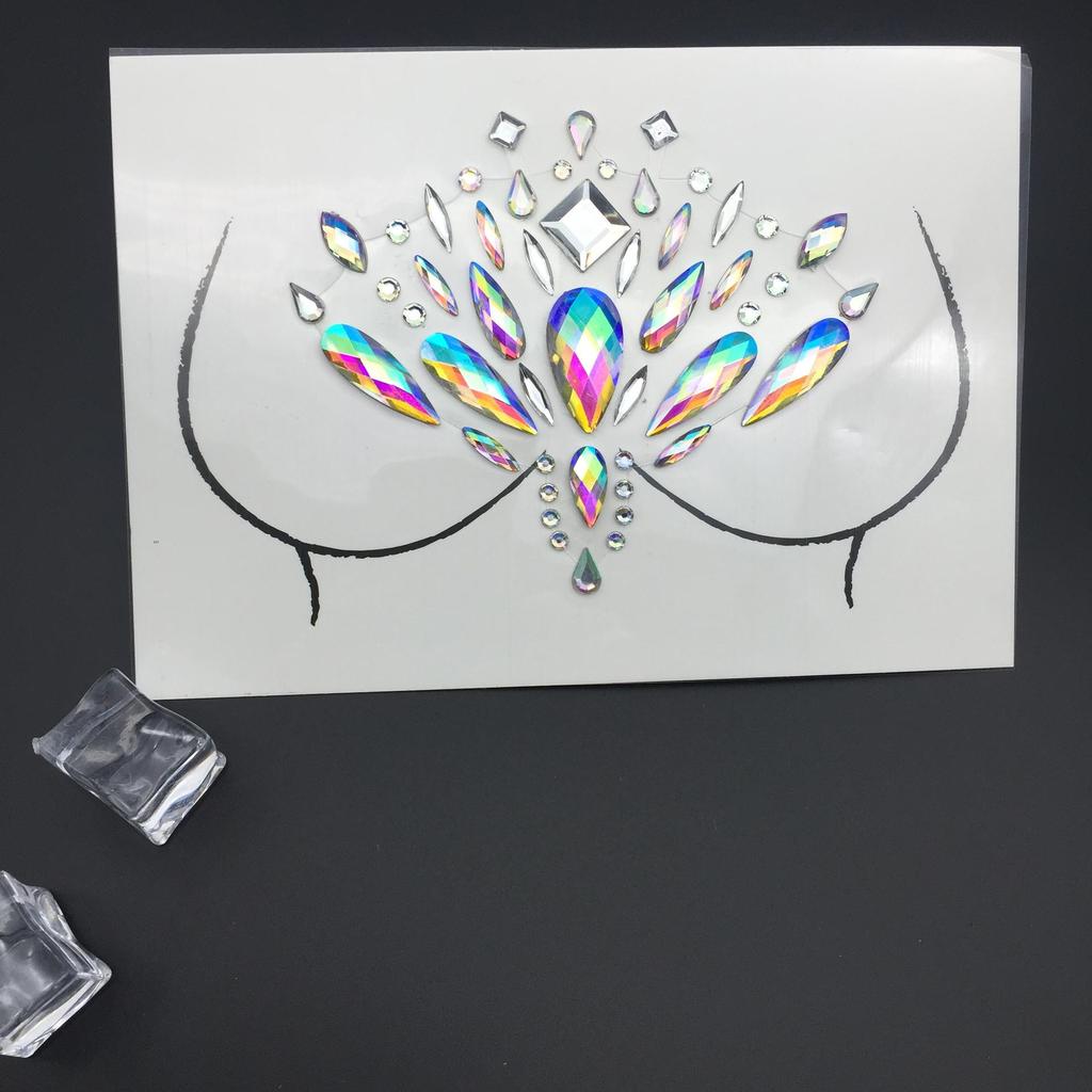 High-Quality Rhinestone Tattoo Stickers for Face and Nipple 