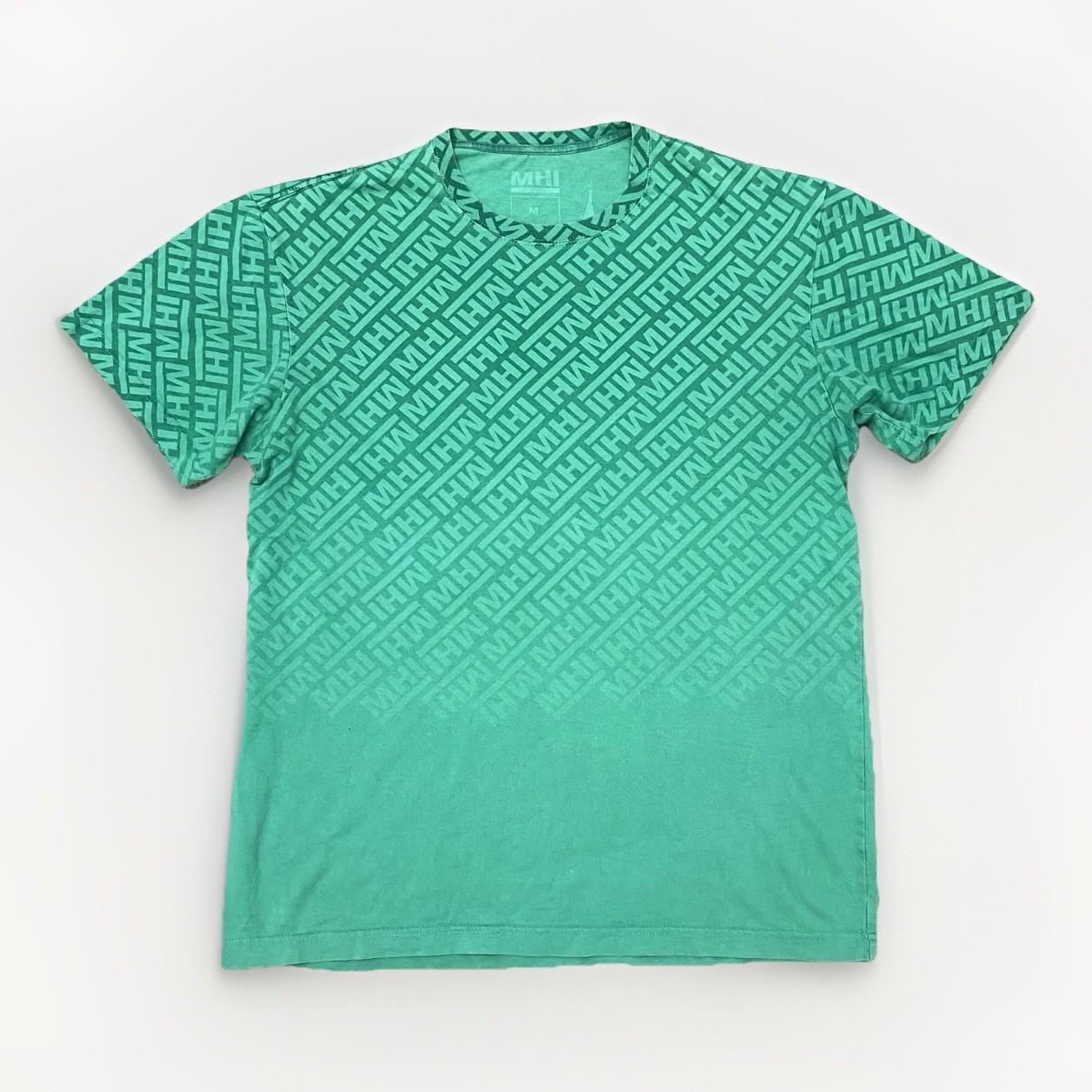 Maharishi MHI T Shirt Men’s Medium Green DPMHI Repeat Logo AOP Green Military Unisex T-Shirt XL
